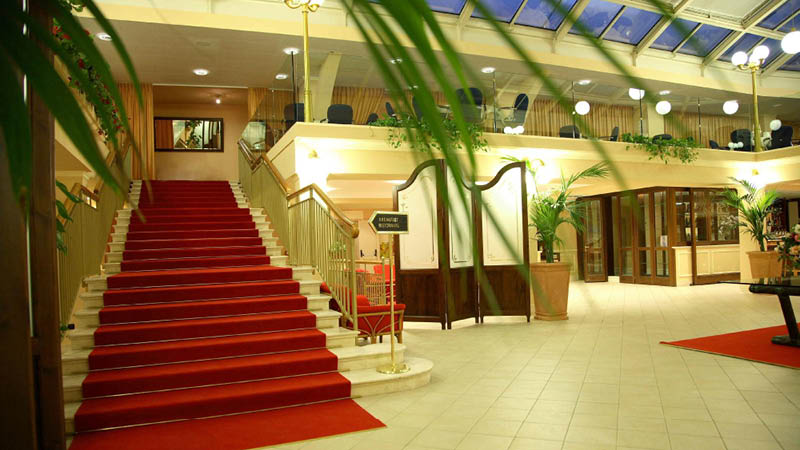 Lobby p Hotel Dioscuri, Sicilien, Italien